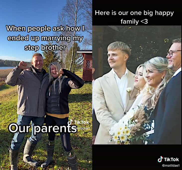 Samuli y Matilda Eriksson casados con la bendición de sus padres
