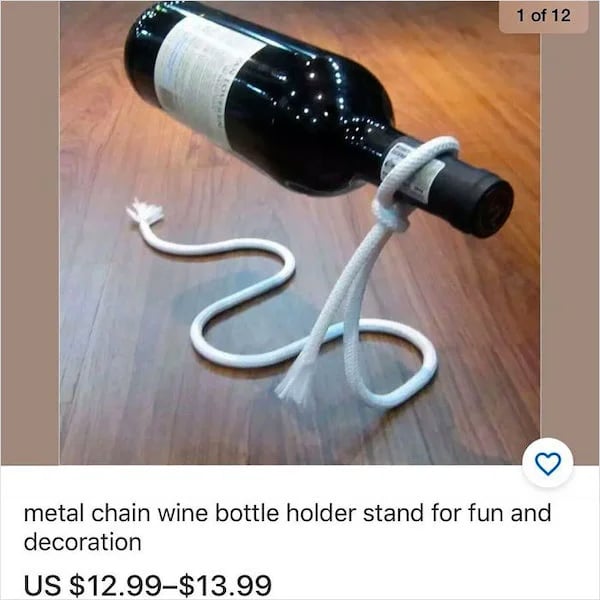 Soporte metálico para botellas