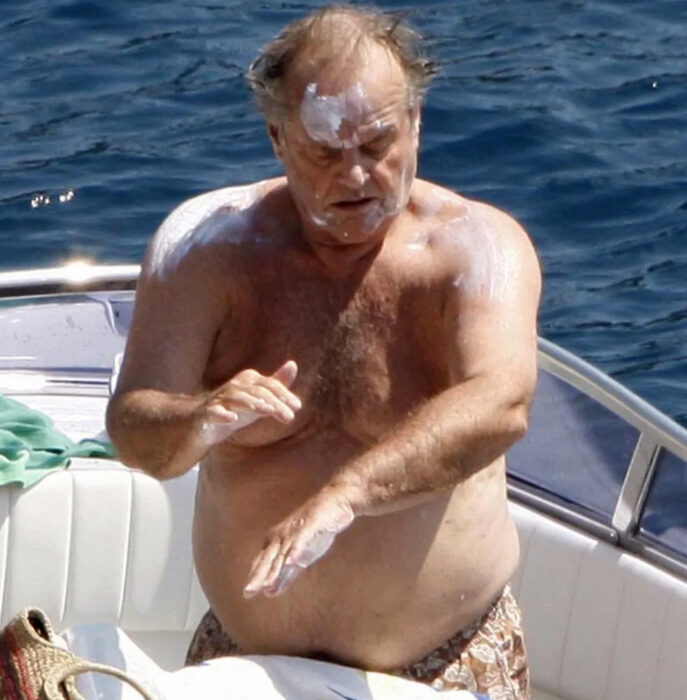 Jack Nicholson en la playa