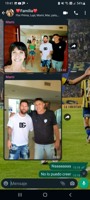 Su madre conoció a Messi en su propia casa