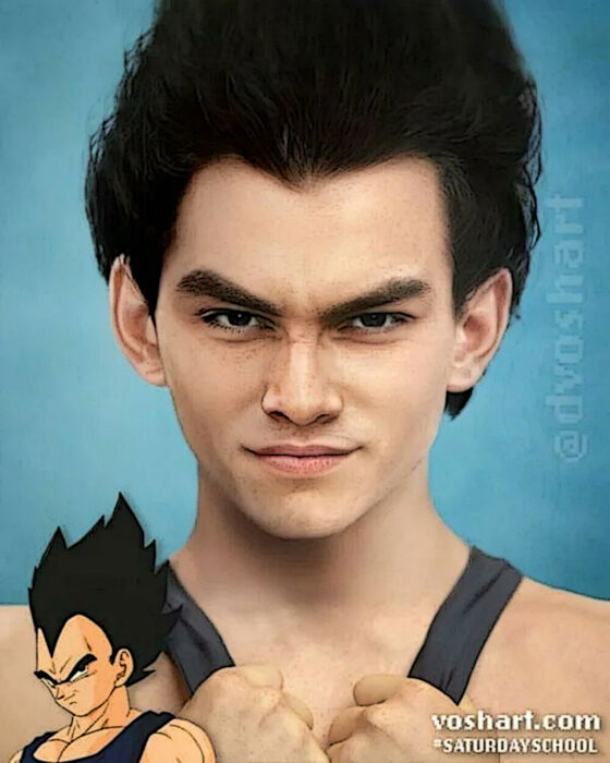 Vegeta artepor VOshart usando artbreeder