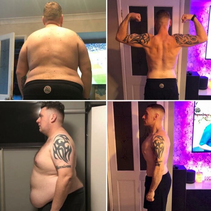 Matthew RIggs cambio de hábitos y de vida fotos suyas cuando pesaba 177 o más kilos y con apenas 93 kilogramos