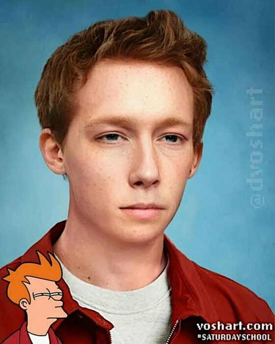 Retrato de Phillip j Fry de futurama hecha por voshart