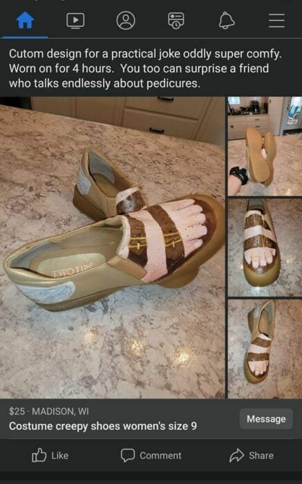 Zapatos sandalia para broma venta por facebook market place