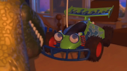 Toy Story RC hablando con Rex película pixar 3D