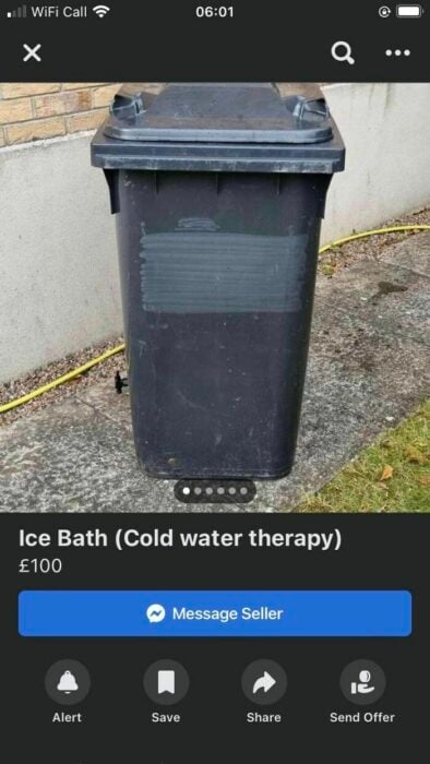 Contenedor de hielo para baño terapéutico