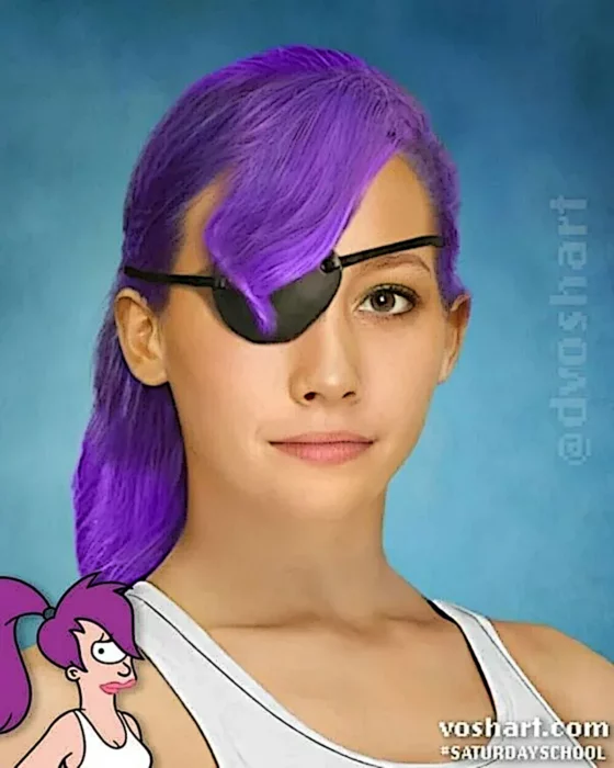 Turanga Leela retrato futurama Vhosarts IA artbreeder