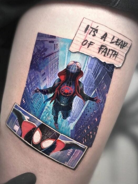 SPider-Man un nuevo universo película tattoo 