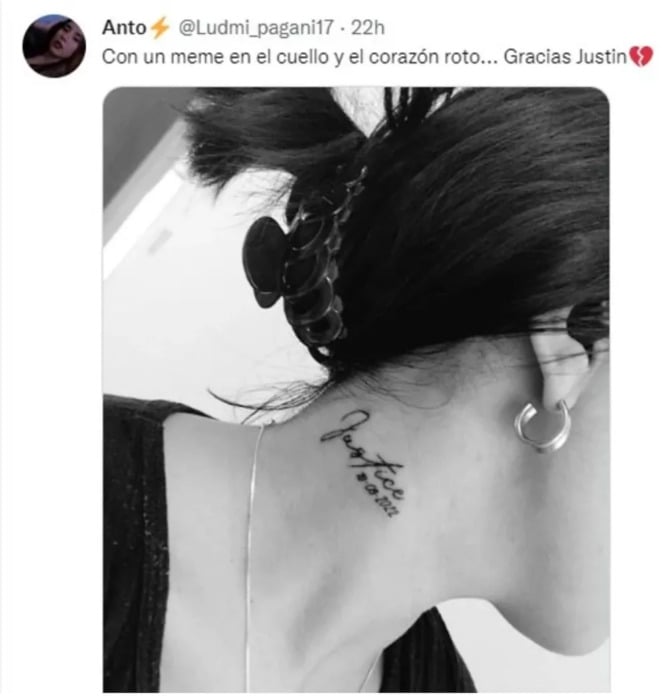 Fan se tatuó fecha de concierto de Justin Bieber y el evento se canceló