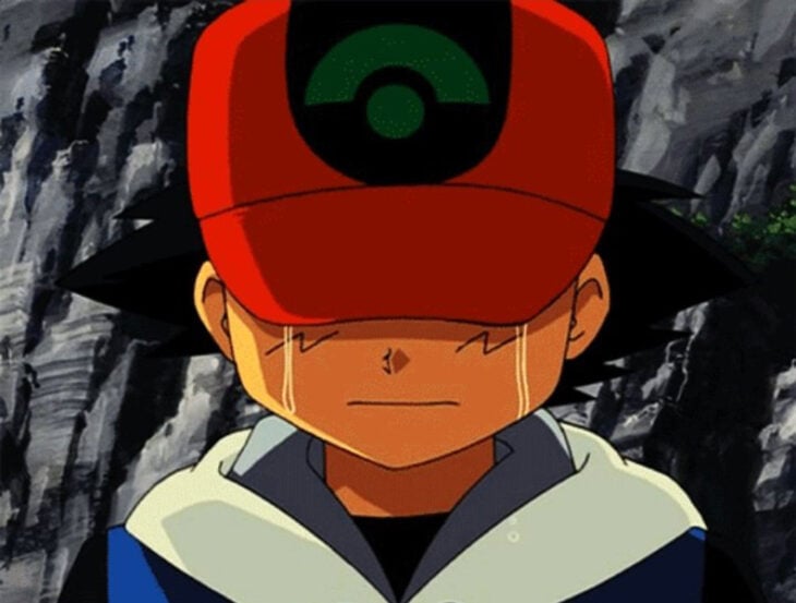 Ash llorando