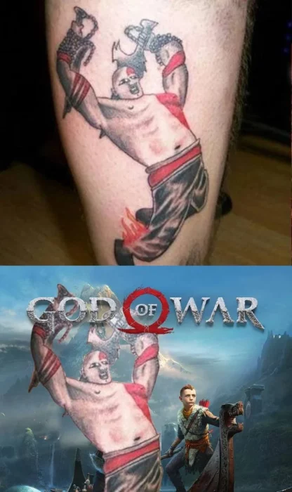 Tatuaje de Kratos de God Of War