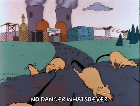 Planta nuclear de Springfield tragedia explosión ratas huyendo