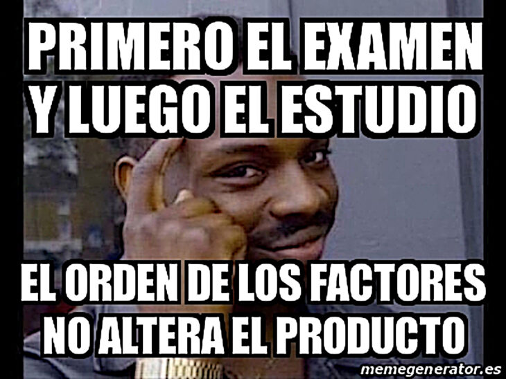 El orden de los factores