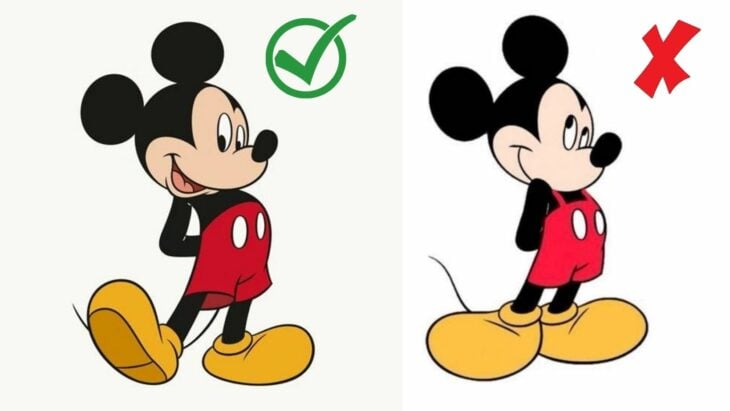 Mickey Mouse con tirantes efecto mandela