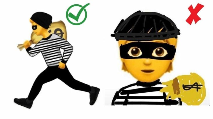 Emoji de ladrón efecto mandela 