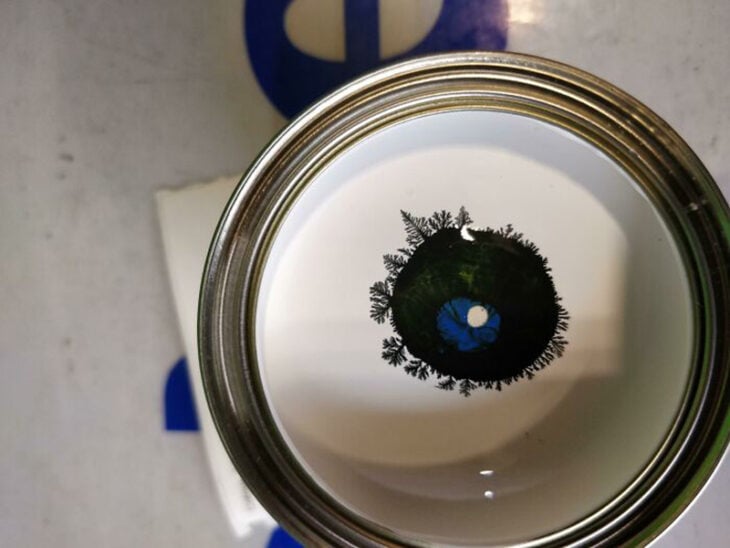 Un bosque de una gota de pintura