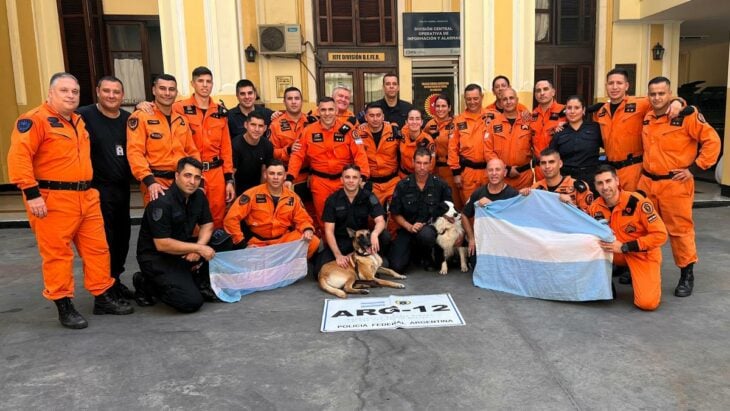 Equipo de rescatistas argentinos
