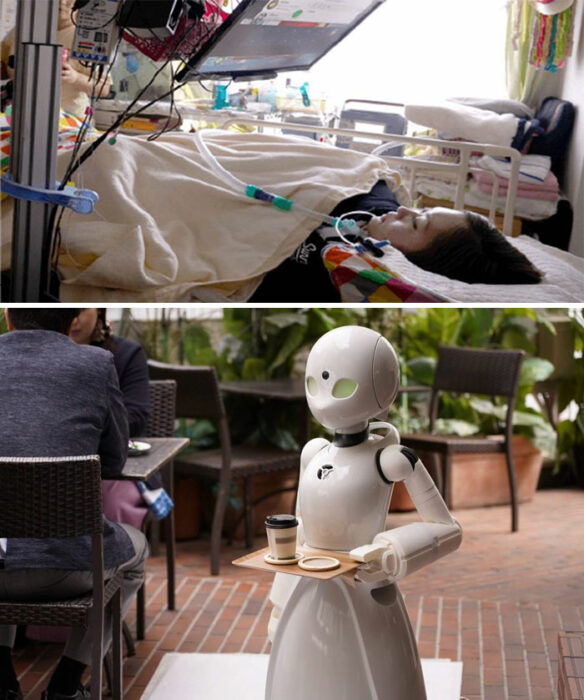 Café en Japón contrata personas paralizadas para controlar robots meseros y así seguir generando ingresos