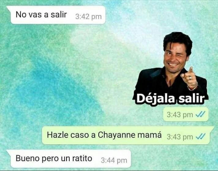 Meme Chayanne conversación whats
