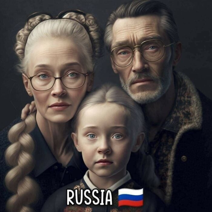 Familia de Rusia según inteligencia artificial