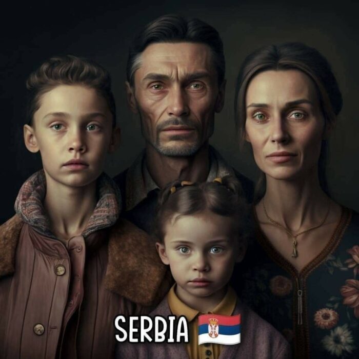 Familia de Serbia según inteligencia artificial