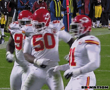 Chiefs celebrando super bowl football futbol americano