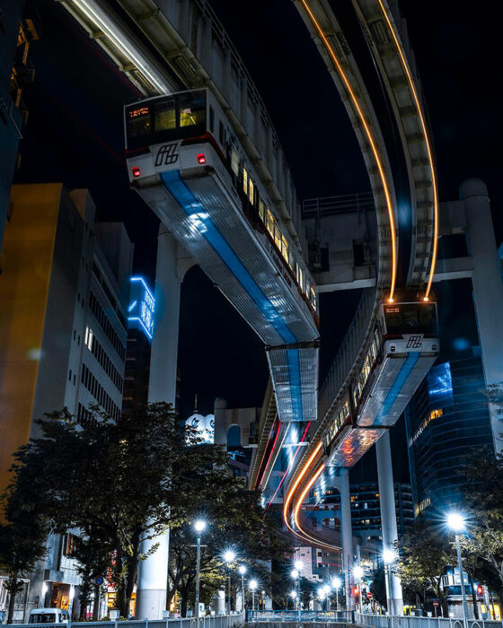 El monorriel urbano de Chiba Japón