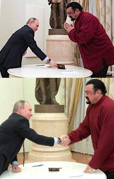 Seagal recibe su pasaporte ruso del mandatario vladimir putin