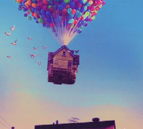 Casa Up con globos