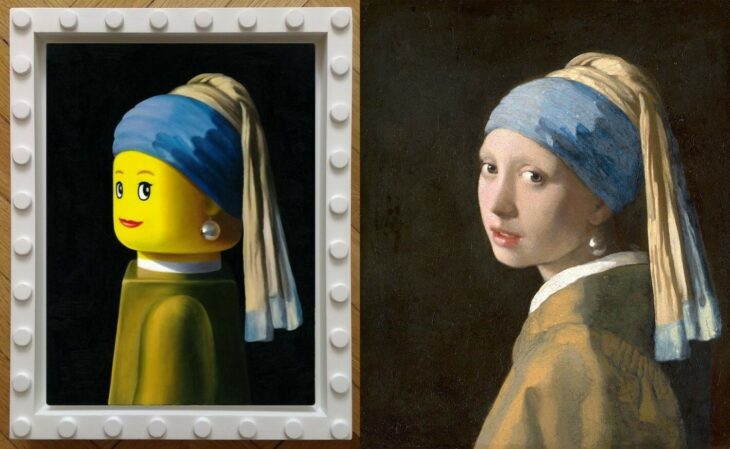 Girl With A Pearl Earring By Johannes Vermeer arte lego