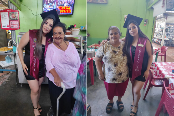 Graduada con sus abuelitas