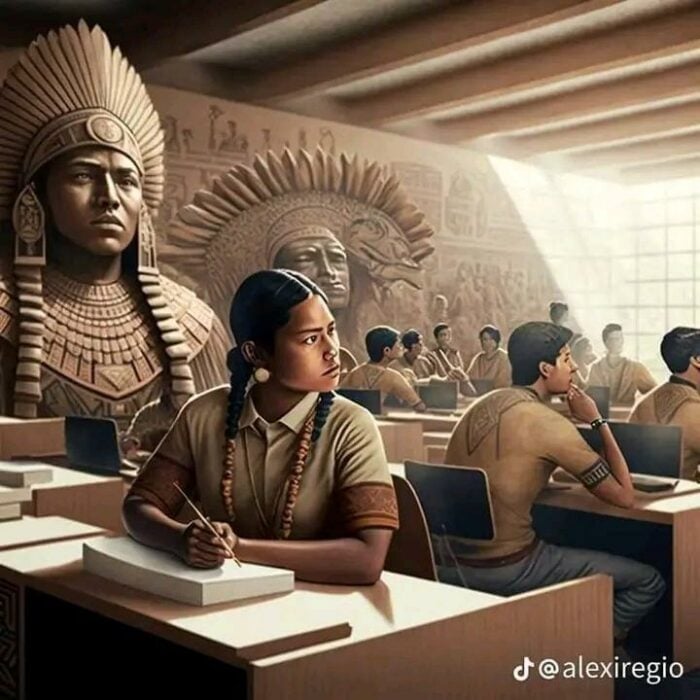 Las escuelas de México si no hubiera sido conquistado