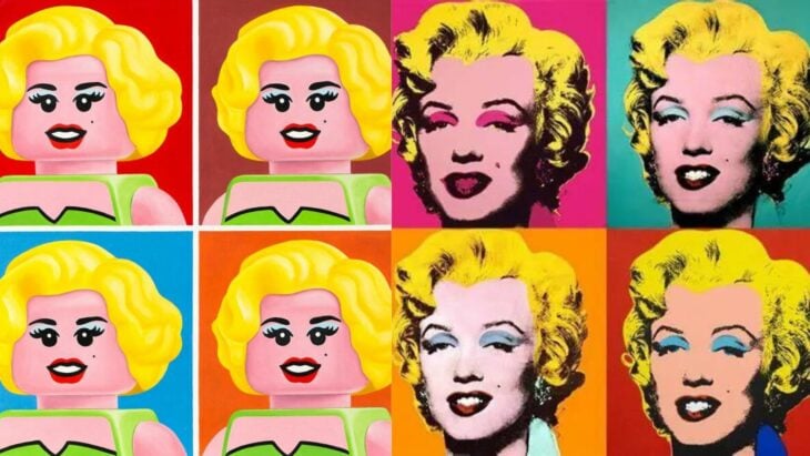Marilyn Monroe By Andy Warhol arte lego