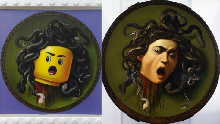 Medusa By Caravaggio arte lego