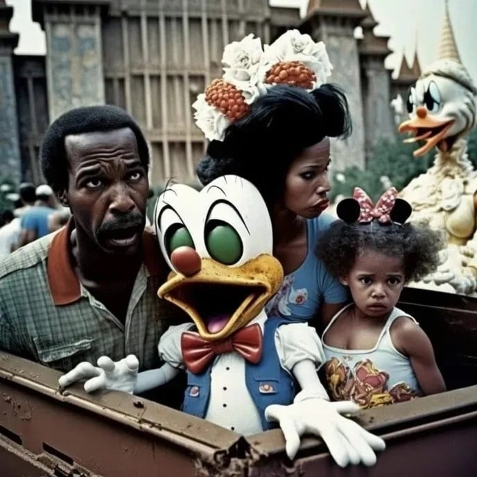 Pato Donald reinventado como personaje de terror