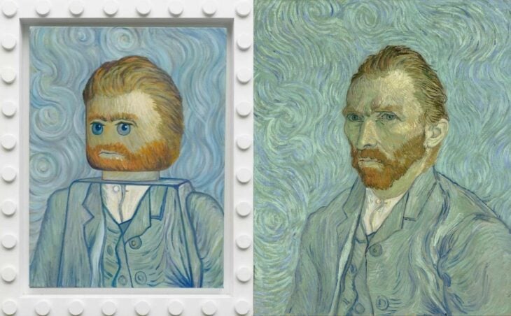 Self-Portrait By Vincent Van Gogh arte lego