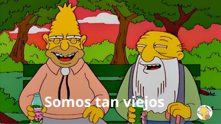 Somos tan viejos meme Los Simpson