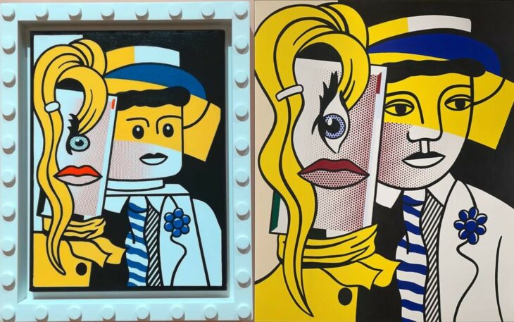 Stepping Out By Roy Lichtenstein arte lego