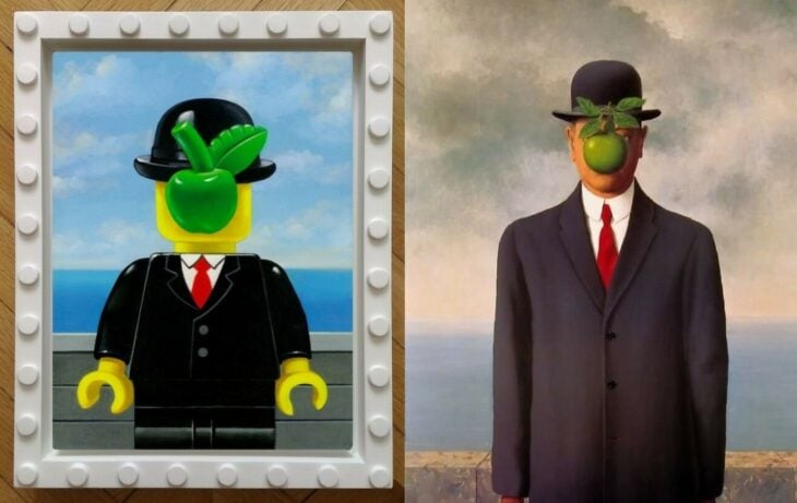 The Son Of Man By René Magritte arte lego