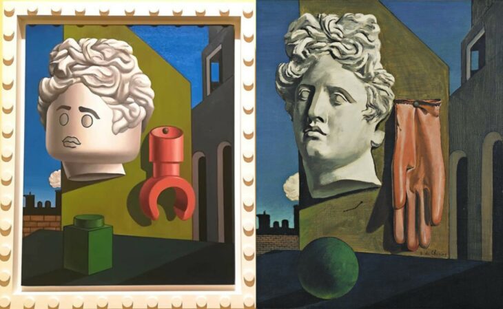 The Song Of Love By Giorgio De Chirico arte lego