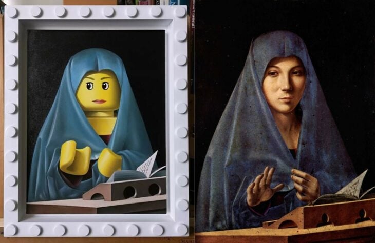 Virgin Annunciate By Antonello Da Messina arte lego