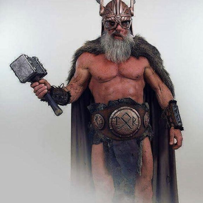 Andreas Cahling como Thor en Kung Fury Póster poster promocional