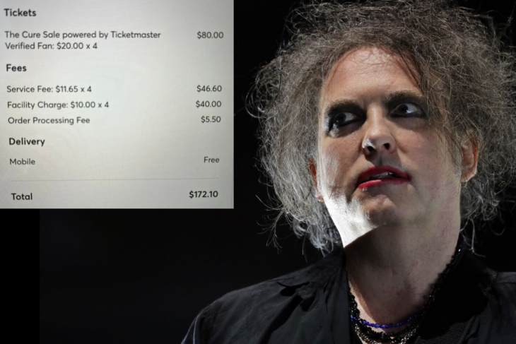 Boletos sobrevalorados con cargos de Ticketmaster para the cure