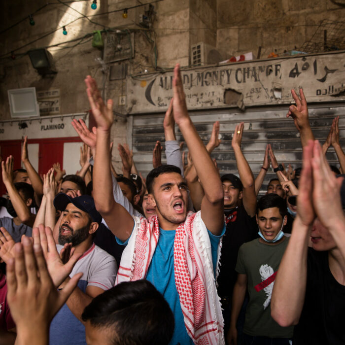 Israel gente en un barrio de Jerusalén