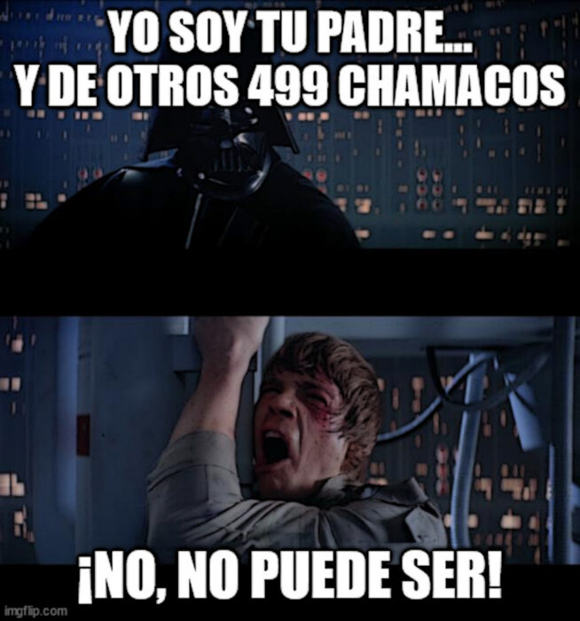 Soy tu padre meme starwars luke Darth Vader