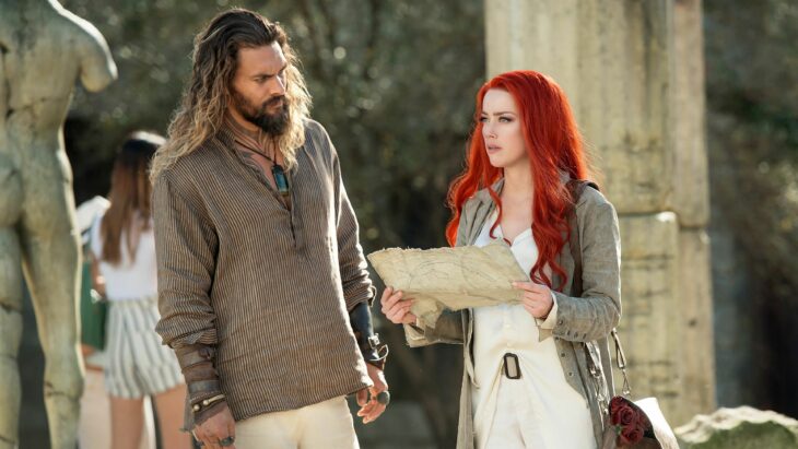 Amber Heard y Jason Momoa en Aquaman 