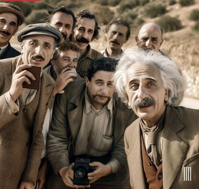 Albert Einstein selfie IA