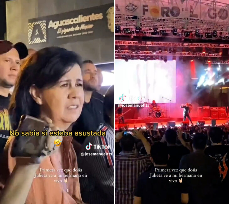 Madre va al concierto de su hijo