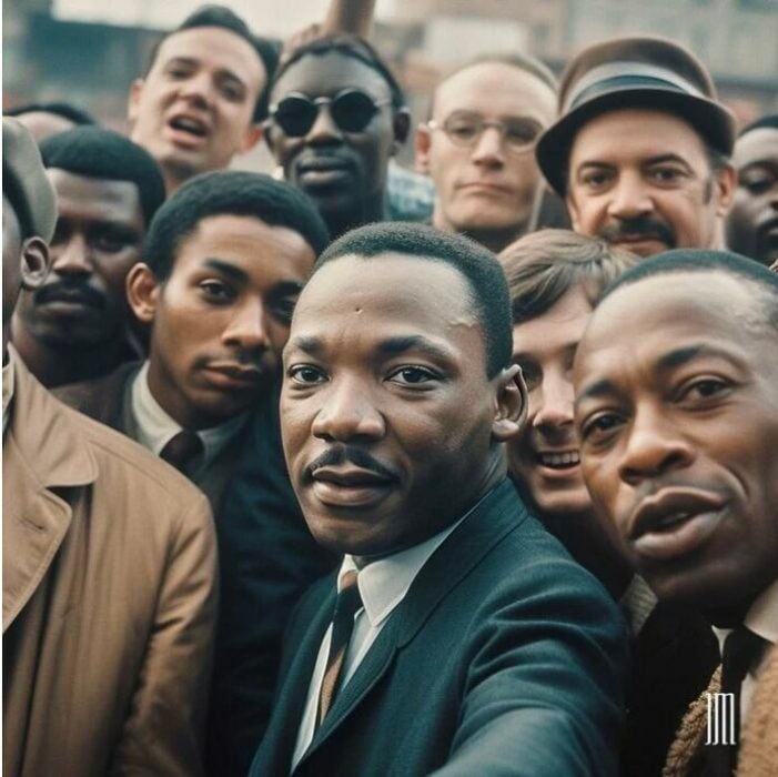 Martin Luther King selfie IA