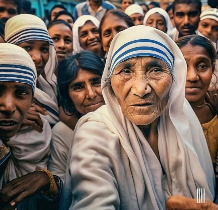 Santa Teresa de Calcuta selfie IA